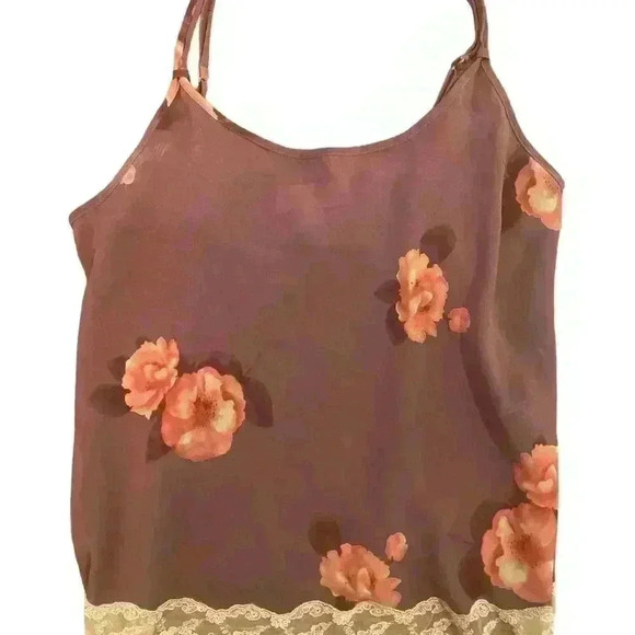 Jones New York Floral Lace Camisole Tank Size  Medium Pristine - Picture 1 of 6